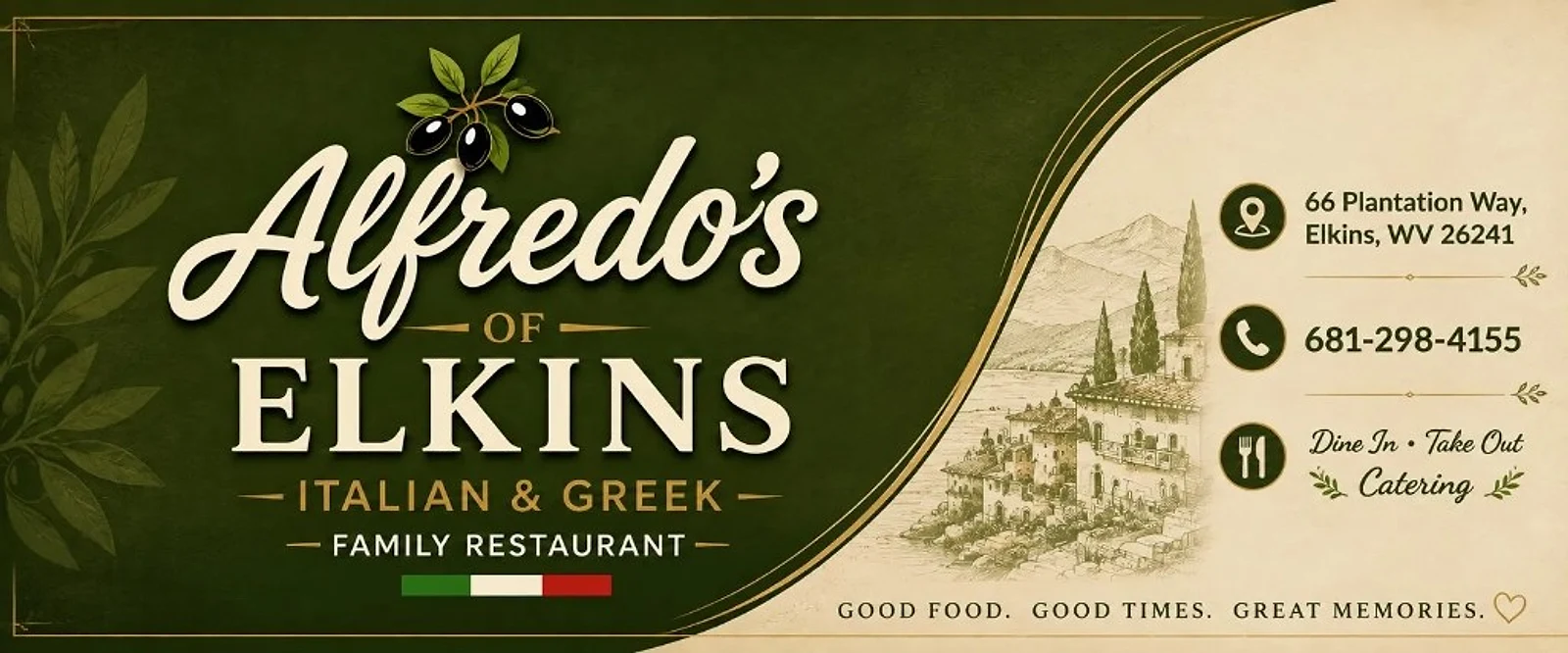 Alfredo's of Elkins - Italian & Greek family restaurant